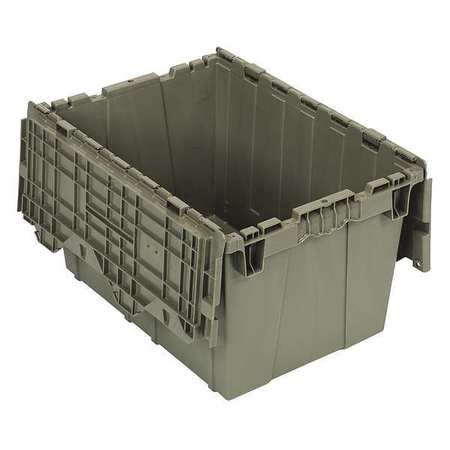 QUANTUM STORAGE SYSTEMS Attached Lid Container,1.67 cu ft,Gray