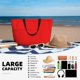 thumbnail image 5 of Fotbe Red Bolsa de Viaje para Playa - Resistente al Agua, Bolsa Tote de Gran Capacidad y Ligera con 7 Bolsillos para Mujeres y Hombres, 5 of 7