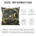thumbnail image 5 of Shiartex Sun Moon Throw Pillow Covers Exotic Pillow Cases Cushion Covers for Bedroom Solar System Decor Decorative Throw Pillowcases Bohemian Astrology Space Black Cushion Cases 18x18in, 5 of 5