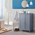 thumbnail image 6 of Alden Design Free Standing Storage Cabinet with Doors and Adjustable Shelves, Gray, 6 of 10