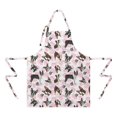 thumbnail image 2 of Cute Boston Terrier Dog and Pink Love Heart Apron-Garden Aprons for Women with Pockets-Cotton Linen Waterproof Kitchen Cooking Gardening Aprons Adjustable for Kitchen,Cooking,BBQ and Salon 33x27 Inch, 2 of 7