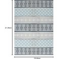 thumbnail image 3 of BalajeesUSA Recycled Outdoor Plastic Patio Rugs Clearance Waterproof RV Camper Rug Large Reversible mats 5'x7' (152 cm x 214 cm) Grey, SkyBlue 7001, 3 of 8