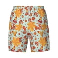 thumbnail image 4 of Lsque Mens Swim Trunks Hearts And Autumn Leaves Pattern - Bathing Suit Compression Liner - Beach Swim Shorts Swimwear - (S-3XL) - Stretch Quick Dry -3X-Large, 4 of 9