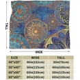 thumbnail image 6 of Retro Design Bohu Gold Mandala Fleece Blanket Comfort Warmth Soft Cozy Easy Care Bed Throw Blanket for Living Room/Bedroom All Season,Gift,50"x40", 6 of 6
