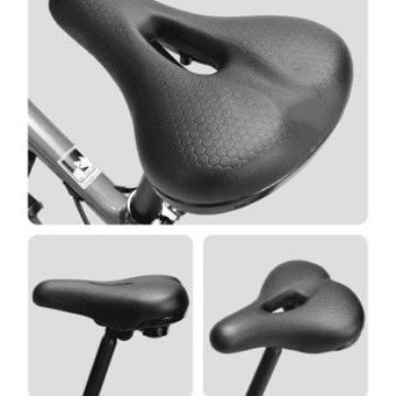 Bike Saddle, Ergonomic Shape for Hip Comfort, for Road and Mountain Biking