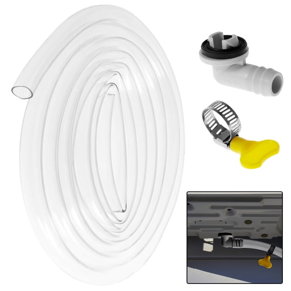 Lieonvis 10ft Air Conditioner Drain Hose,3/5 inch AC Drain Hose Connector,Portable AC Drain Hose Replacement for Universal Mini-Split Unit and Window Air Conditioner Unit Parts