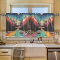 thumbnail image 2 of Yayeee Kitchen Curtains Tier Set of 2 Light Filtering 57"x36" Over Sink Window Panels, Colorful Road, 2 of 7