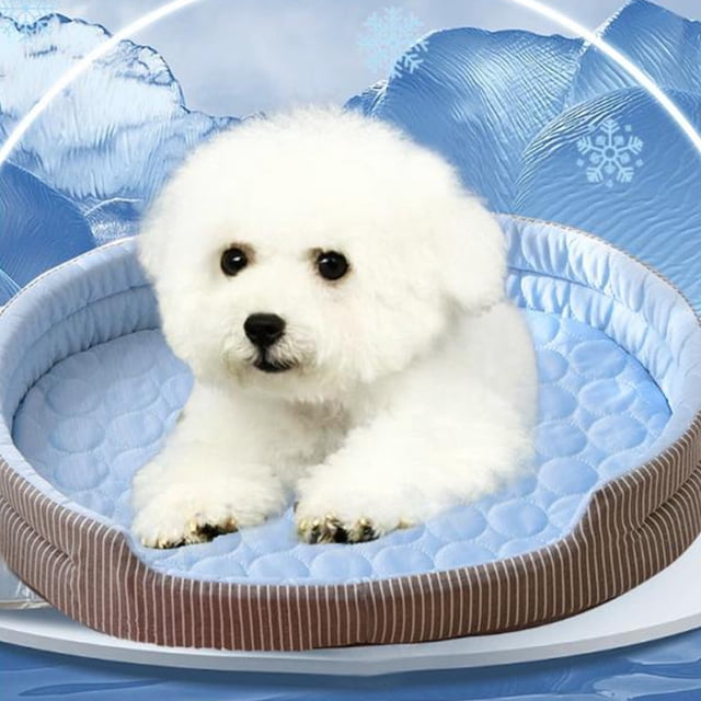Meitianfacai Summer Slight Chill Dog And Kittens Mattress Quick Slight Chill Soft Dog And Kittens Mattress Removable Non-Slip Pet Mattress For Dogs And Kittens Sleeping