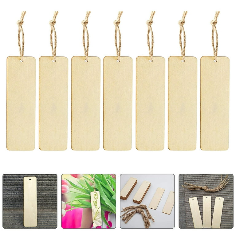 30pcs 5.9"x1" Blank Acrylic Bookmark Rectangle Book Page Marks  Tassel 3 Types