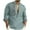 Gray, variant on WREESH Men's Henley Shirt Cotton and Linen Shirts Long Sleeve Printing Button Shirt Tops Blue
