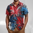 thumbnail image 1 of Blusa y camisa de manga corta con cuello vuelto Camisa casual para hombre Camisa de bolos vintage de manga corta Camisas de verano Camisa abotonada Blusa para hombre Poliéster, 1 of 5