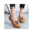 thumbnail image 5 of Rotosw Womens Loafers Round Toe Boat Shoes Flat Flats Nonslip Slip On Moccasins Work Casual Light Brown 8.5, 5 of 7