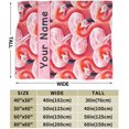 thumbnail image 3 of Custom Flamingo Blanket with Name for Boys Girls, Personalized Cute Flamingo Themed Design Printed Throw Blankets for Kids Lap, Chair, Giftable Blanket, 30"x 40", 3 of 6