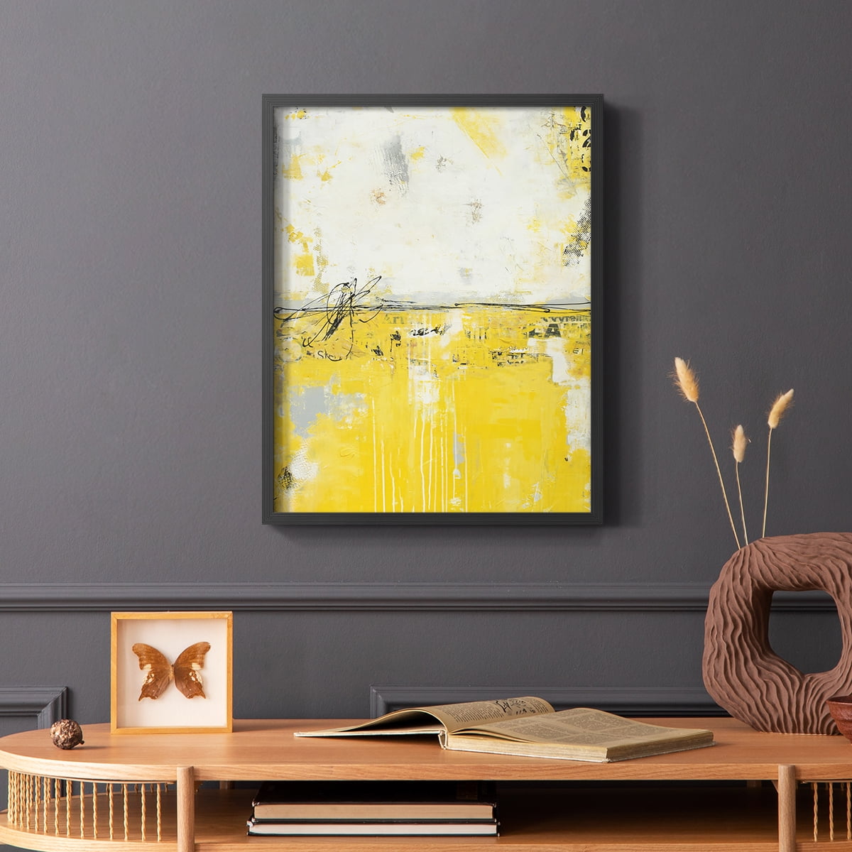 Yellow Bound Framed Print - Solid Wood in Single Picture Frame Solid Wood 2 Framed Print