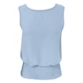 thumbnail image 5 of KHONTS Summer Tank Tops for Women Sleeveless Casual Boho Cami Slim Fit Smocked Bottom Shirts Sky Blue XXL, 5 of 5