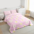 thumbnail image 3 of Feelyou Girly Pink Blossoms Bedding Comforter Set, Rustic Flower Floral Twin Comforter Sets, Teens Kids Girls Women Reversible Bedding Set, Luxury Bedroom Decor, 2pcs, 3 of 8