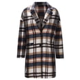 thumbnail image 4 of LYXSSBYX Womens Jackets and Coats Clearance Women Casual Long Sleeve Buttons Loosing Printing Lattice Coat Tops, 4 of 8