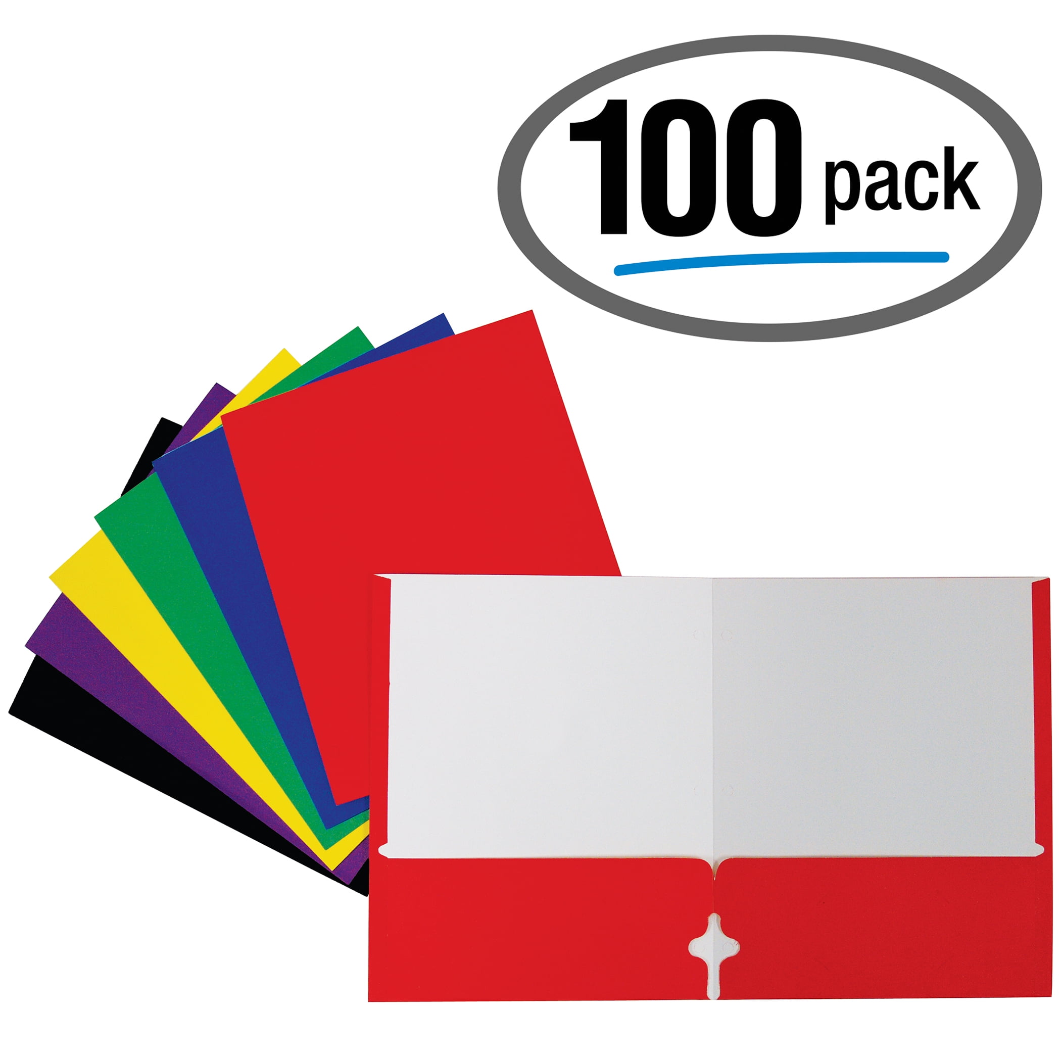 2 Pocket Paper Folders, Letter Size Paper Portfolios by Better Office