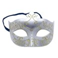 thumbnail image 4 of Máscara de media cara Fernando Novedad Fiesta de Graduación Accesorios de Mardi Gras Plata Cubierta facial de mascarada, 4 of 8