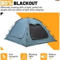 thumbnail image 3 of Bed Tent Twin Size Bed Canopy, Indoor Tent for Adult and Kids, 3 Doors Breathable Portable Dream Tent, 80% Blackout Private Space Sleeping Tents, 3 of 6