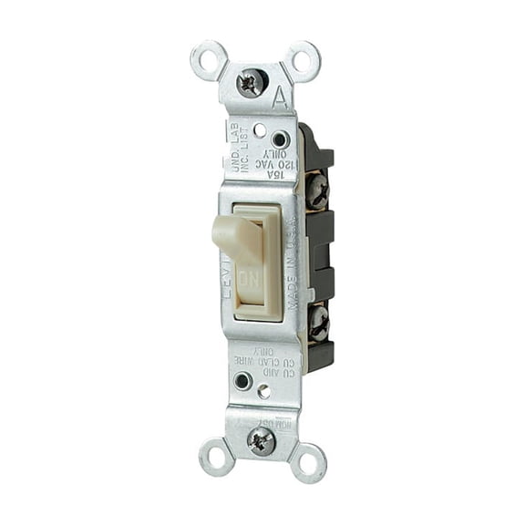 Leviton Contractor Toggle Single Pole Switch - Pack of 8