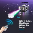 thumbnail image 3 of 1500W Fog Machine 1L Capacity Smoke Machine RGB 6 LED Lights W/ Remote Control for Party Christmas DJ Disco Stage Party, 3 of 6