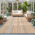 thumbnail image 3 of Rectangle Area Rug 4x6ft, Farm Lattice Houndstooth Pattern Non-Shedding Washable Area Rug, Rustic Beige Khaki Plaid Non Slip Low-Profile Rugs for Living Room, Bedroom Dining Room, 3 of 9