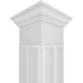 thumbnail image 4 of Ekena Millwork 8"W x 8'H Craftsman Classic Square Non-Tapered Nouveau Fretwork Column w/ Crown Capital & Crown Base, 4 of 8