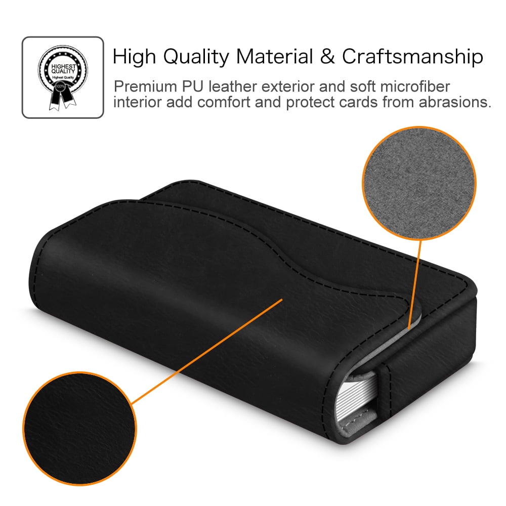 Love Tree Fintie Premium PU Leather Handmade Universal Card Case Organizer with Magnetic Closure Business Card Holder//Credit Card Wallet