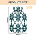 thumbnail image 3 of 2L Hot Water Bottle with Soft Velvet Cover PVC Hot Water Bag for Pain Relief Long-Lasting Warmth Dark Green Geometric Flowers, 3 of 8