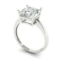 thumbnail image 2 of 2.5 ct Asscher Cut Simulated Diamond Solitaire 14K White Gold Womens Engagement Ring, 2 of 5
