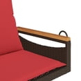 thumbnail image 6 of vidaXL Swing Bench with Cushions Hammock Chair Poly Rattan Brown/Gray/Black, 6 of 9