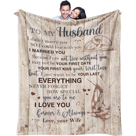 LHSHID Wife Gifts for Mother's Day from Husband Wedding Anniversary Romantic Gifts for Wife/Her Wife Birthday Gift Ideas Best Mothers Day Presents for Wife to My Wife Gifts Throw Blanket 50x60in