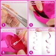 thumbnail image 3 of Lámina Fumwase para decoración con forma de espiral para fiestas, color rosa intenso, 30 unidades, 3 of 7