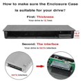 thumbnail image 4 of Caja de plástico duro USB3.0 Sata externa para Dvd, Compatible con portátil, Notebook, caja de CD-ROM de 12,7mm sin, 4 of 5