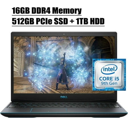 2020 Newest Dell G3 15 3590 Premium Gaming Laptop Computer I 15.6" Full HD IPS I Intel Quad-Core i5-9300H I 16GB DDR4 512GB PCIe SSD 1TB HDD I 6GB GTX 1660Ti Max-Q Backlit Win 10