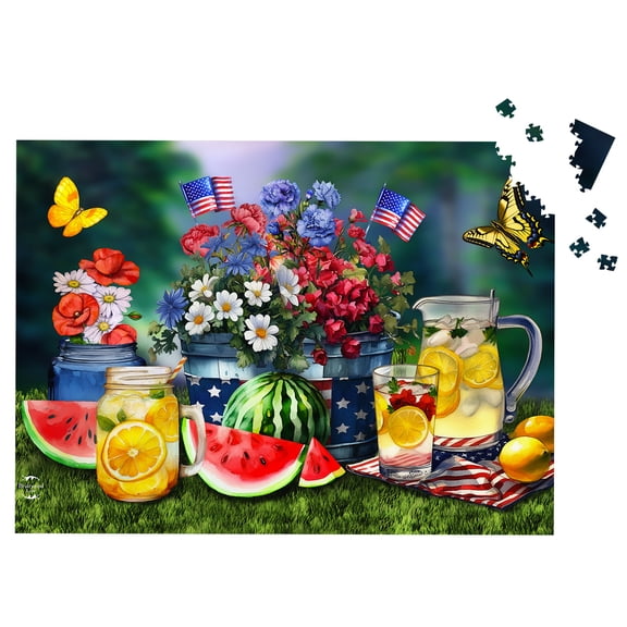 Briarwood Lane Summer Jigsaw Puzzle 1000 Pieces Adult Finished Size 29.5x19.68 American Lemonade Puzzle For Game Night