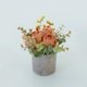 thumbnail image 1 of Kit de flores artificiales con maceta, combinación de rosas azules quemadas de seda falsa y vegetación, decoración en maceta de plantas pequeñas para oficinas, estanterías, dormitorios, salas de, 1 of 7