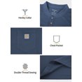 thumbnail image 4 of Men's Loose Fit Heavyweight Work Long Sleeve Henley T-Shirts Workwear Pocket Tee(Regular&Tall), 4 of 9