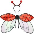 thumbnail image 1 of Halloween Ladybug Costumes Bumble Bee Wings and Headband Set Costume Accessories for Women Girls, 1 of 7