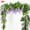 Purple, variant on Morttic 4pcs Artificial Flowers Silk Wisteria Garland Vine Rattan Hanging for Home Garden Outdoor Ceremony Wedding Arch Floral Decor, White