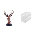thumbnail image 1 of Figura de cabeza de ciervo, estatua decorativa de animal, adorno de mesa, caja de almacenamiento de papel higiénico de acrílico para montar en la pare, 1 of 8