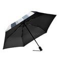 thumbnail image 2 of Contrast Striped Pattern Folding Umbrella UV50+ Waterproof Sun Protection Auto Open Close Compact Fiberglass Frame, 2 of 8