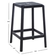 thumbnail image 3 of Safavieh Silus Coastal Backless Beechwood and Cane Stools, Black, 3 of 5