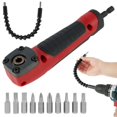 thumbnail image 3 of Right Angle Attachment Multifunctional 90° Right Angle Drill Adapter with 10 Bits and 1 Extension Rod Magnetic 90° Drill Bit Corner Adapter High Torque for Drilling Holes, 3 of 11