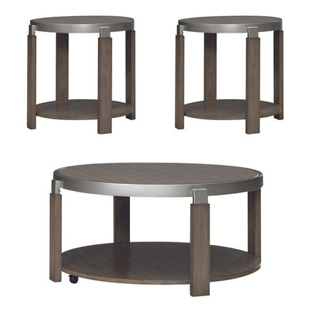Liberty Furniture Sutton 3 Piece Set for Living Room - Cocktail Table, 2 End Tables -Bleached Sand