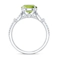 thumbnail image 2 of Rosec Jewels Natural Peridot Engagement Ring 2 Carat - AAA Grade - Split Shank Ring for Women - with Jewelry Box, 925 Sterling Silver, US 4.00, 2 of 8