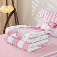 thumbnail image 5 of Homewish Pink Polka Dots Print Zipper Full Size Comforter Sets with Fitted Sheet and 2 Pillowcases,Pink Bowknot Kids Zipper Bedding Set For Bow Lovers,Pink Reversible,4 Pieces, 5 of 7