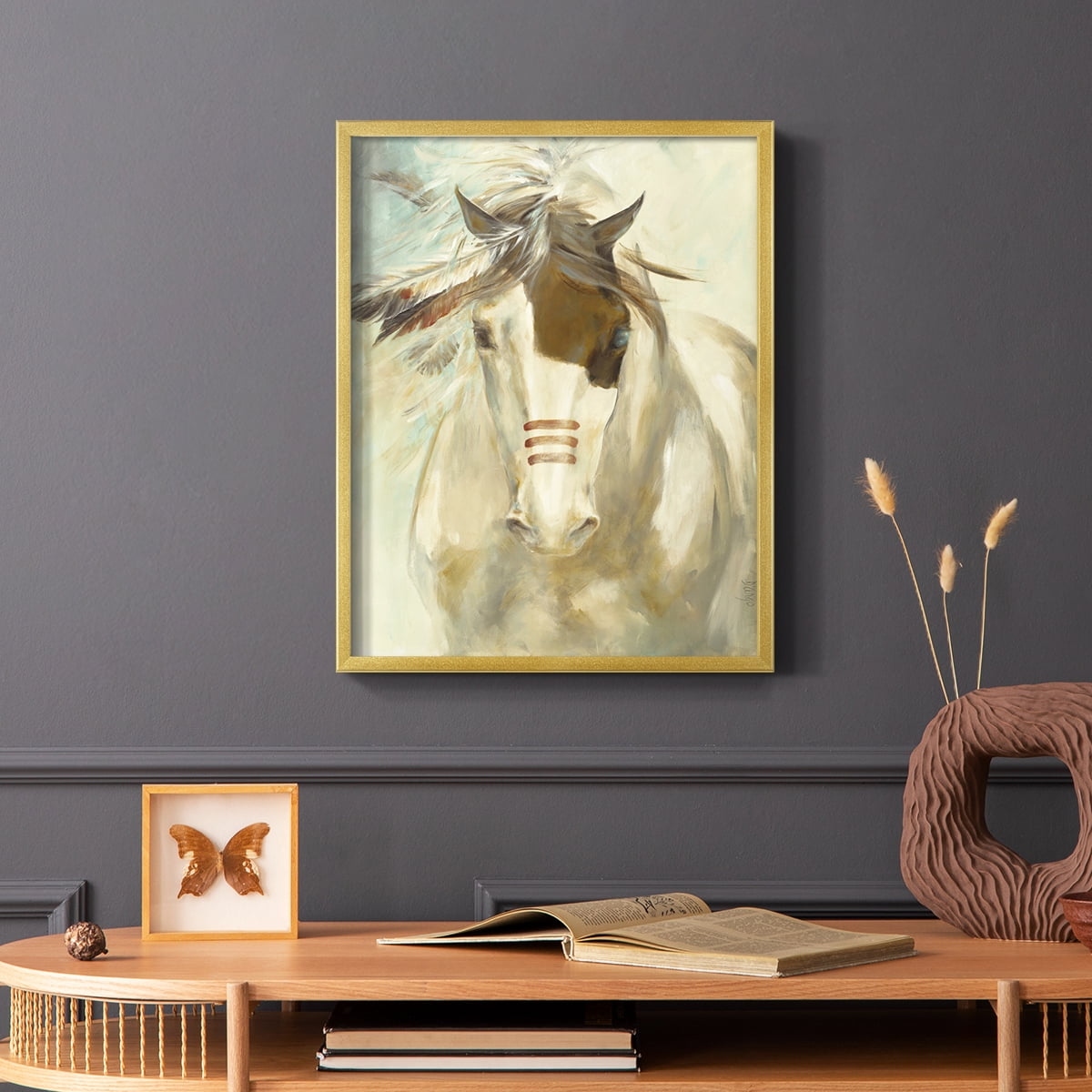 Warrior Framed Print in Gold Solid Wood 8 x 10 Framed Print