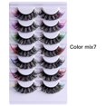 thumbnail image 5 of Señoras pelo de visón pestañas coloreadas gruesas y rizadas cola de ojos pestañas postizas, 5 of 5